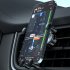 Gravity Car Mobile Phone Holder Stand Telescopic Shockproof Air Outlet Ultra thin Bracket Silver