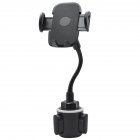 Gravity Linkage Mobile Phone Bracket Stable Cup Phone Holder Quick Extension Stand 360-degree Rotation black + silver