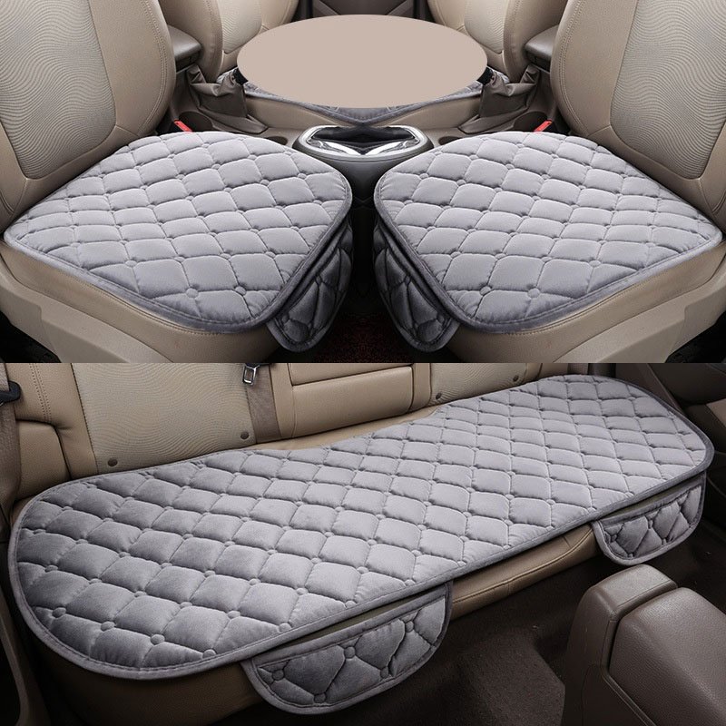 Gray 3 Pcs Soft Comfortable Car Cushion