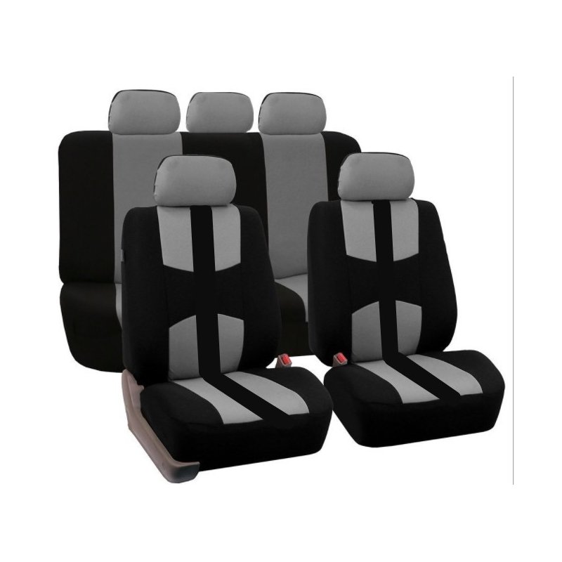 Gray 9Pcs Car Seat Covers 