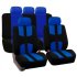 Gray 9Pcs Car Seat Covers Set for 5 Seat Car Universal Application 4 Seasons Available