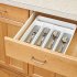Gray Cutlery Tray Storage Box Drawer Divider for Kitchen Closet Organize gray