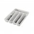 Gray Cutlery Tray Storage Box Drawer Divider for Kitchen Closet Organize gray