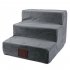 Gray Dog Cat 3 Steps Stairs Anti slip Removable   it s very durable and anti slip Removable 