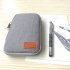 Gray Multi function Cable Earphone Organizer Portable Source Phone Holder Electronic Accessories Digital Storage Bag for Travelling Camping Hiking Gray