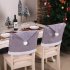Gray Non Woven Big Hat Chair Cover for Home New Year Party Christmas Decoration