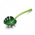 Green Monstera Leaf Shape Srainer Scoop with Hanging Hole for Pasta Dumpling Photo Color
