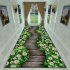 Green Rectangle Plant Printing Non Slip Mat for Bedroom Living Room Table Kitchen Corridor 1 80cm