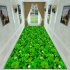 Green Rectangle Plant Printing Non Slip Mat for Bedroom Living Room Table Kitchen Corridor 15 80cm