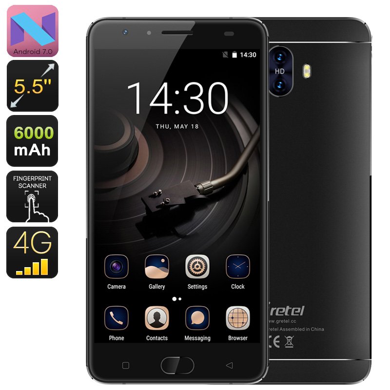 Gretel GT6000 Android Phone (Black)