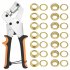 Grommet Tool Kit With 3 8 Inch  10mm  Diameter 100Pcs Grommets Eyelets For Fabric Tarps Leather Handheld Hole Punch Pliers Grommet Press Kits Pliers  100 Eyelet
