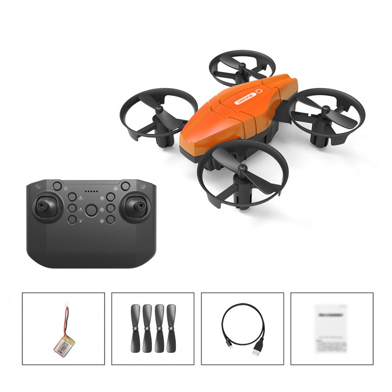 Gt1 Mini Drone 360 Degrees Rotation Rolling 2.4g Rc Quadcopter Airplane Toys Orange 3 Batteries
