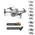 Gt2 Mini Drone 4k Dual Camera 2 4g Drone Fpv Air Pressure Fixed Height RC Foldable Quadcopter Toys Black 3 Batteries