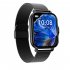 Gt20 Smart Watch 1 69 Inch Full Touch Bluetooth Call Music Watch Health Monitoring Bracelet Silver Steel Strap