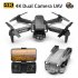 Gt2pro Folding Drone Hd 4k Dual Camera Aerial Photography Quadcopter Remote Control Aircraft Gray