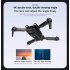 Gt2pro Folding Drone Hd 4k Dual Camera Aerial Photography Quadcopter Long Endurance RC Aircraft Black 2 Batteries