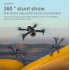 Gt2pro Folding Drone Hd 4k Dual Camera Aerial Photography Quadcopter Long Endurance RC Aircraft Gray 2 Batteries