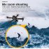Gt2pro Folding Drone Hd 4k Dual Camera Aerial Photography Quadcopter Long Endurance RC Aircraft Black 2 Batteries