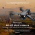 Gt2pro Folding Drone Hd 4k Dual Camera Aerial Photography Quadcopter Long Endurance RC Aircraft Black 2 Batteries
