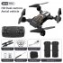 Gt3 Mini Drone 4k HD Dual Camera Optical Flow Position Aerial Photography Fpv RC Foldable Quadcopter Black 3 Batteries