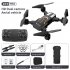 Gt3 Mini Drone 4k HD Dual Camera Optical Flow Position Aerial Photography Fpv RC Foldable Quadcopter Black 3 Batteries