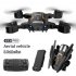Gt3 Mini Drone 4k HD Dual Camera Optical Flow Position Aerial Photography Fpv RC Foldable Quadcopter Black 3 Batteries