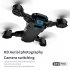 Gt3 Mini Drone 4k HD Dual Camera Optical Flow Position Aerial Photography Fpv RC Foldable Quadcopter White 2 Batteries