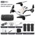 Gt3 Mini Drone 4k HD Dual Camera Optical Flow Position Aerial Photography Fpv RC Foldable Quadcopter Black 3 Batteries