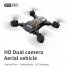 Gt3 Mini Drone 4k HD Dual Camera Optical Flow Position Aerial Photography Fpv RC Foldable Quadcopter White 2 Batteries