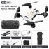 Gt3 Mini Drone 4k HD Dual Camera Optical Flow Position Aerial Photography Fpv RC Foldable Quadcopter Black 3 Batteries