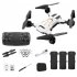 Gt3 Mini Drone 4k HD Dual Camera Optical Flow Position Aerial Photography Fpv RC Foldable Quadcopter White 3 Batteries