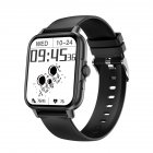 Gt50 Intelligent Watch Bluetooth-compatible Call Ip67 Waterproof Heart Rate Blood Pressure Blood Oxygen Monitoring Smartwatch black Rubber belt