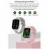 Gt50 Intelligent Watch Bluetooth compatible Call Ip67 Waterproof Heart Rate Blood Pressure Blood Oxygen Monitoring Smartwatch black Rubber belt