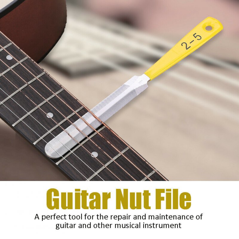 3pcs/set Double Sided Guitar Nut Slotting Saddle Files Luthier Tool Guitar Nut File 