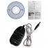 Guitar Cable Audio USB Link Interface Adapter for MAC PC Music Recording Accessories black