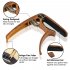 Guitar Capo for Acoustic and Electric Guitars Bass Ukulele Mandolin Banjo with Picks and Picks Holder  Wood grain
