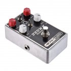 Guitar Effector Manual Metal Distortion Effect Pedal with LED Black+silver
