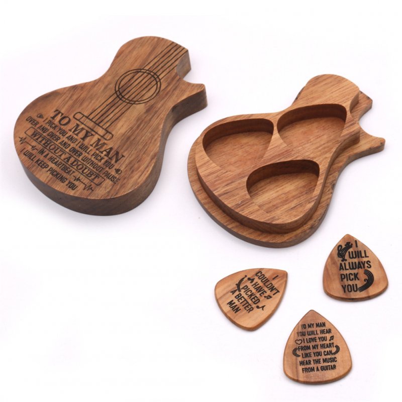 Wholesale Guitar Pick Suit Wooden Guitar Case Delicate Guitar Picks Accessories color From China
