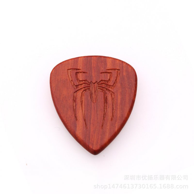 Guitar Picks Plectrum Solid Wood Fingerpicks Musical Instrument Accessories spider