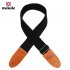 Guitar Strap Cotton Leather Comfortable Belt Solid Color Band for Folk Guitar Light Khaki 5   165cm