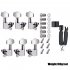Guitar String Tuning Pegs Set Machine Heads Knobs Tuners Tuning Keys for Electric Acoustic Guitarra Parts Replacement Tool Silver