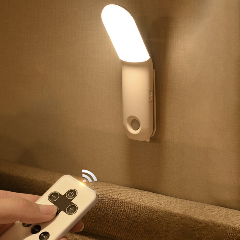 LED Intelligent Sensor Night Light Motion Sensor Light With Romote Control For Indoor Bedroom Corridor Cabinet Lighting 
