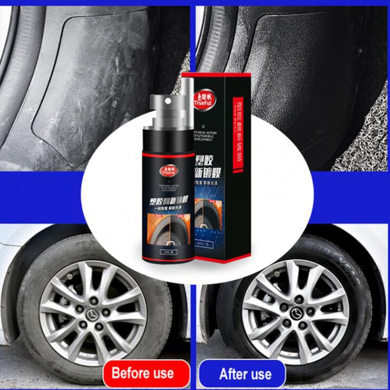 60ml car plastic refurbishment agent Instrument Panel Wax car interior leather Seat Restore Leather cleaning Repair agent Black red_60ml