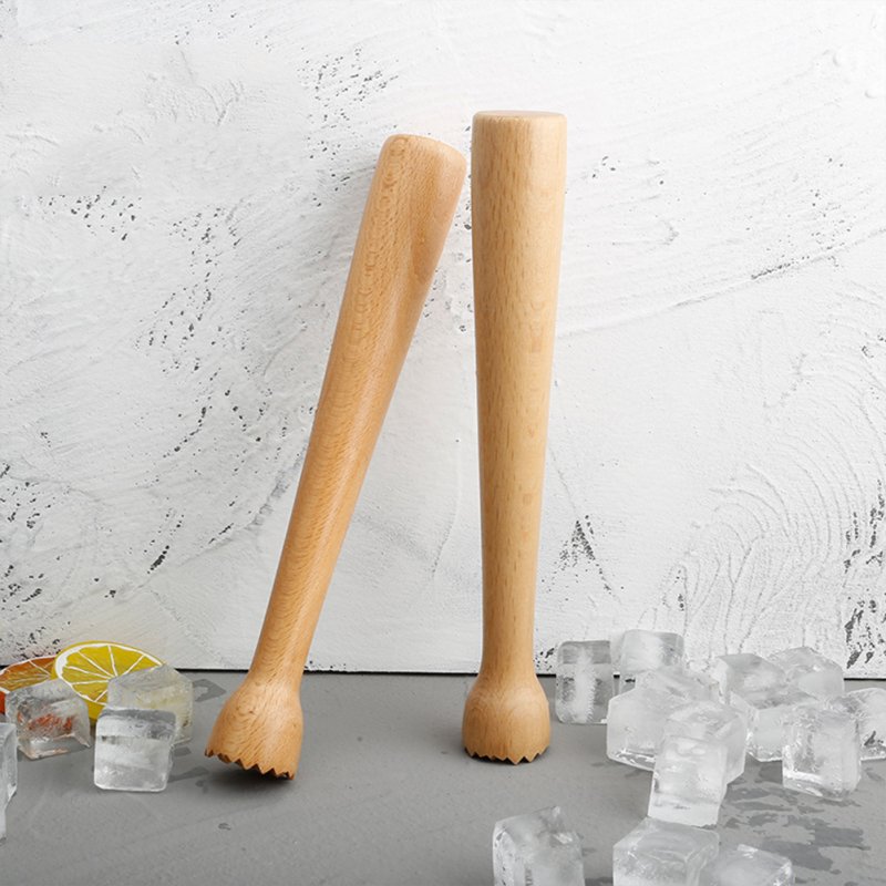 Drink  Muddler Wooden Masher Beechwood Cocktail Damper Tool Hammer For Popsicle 