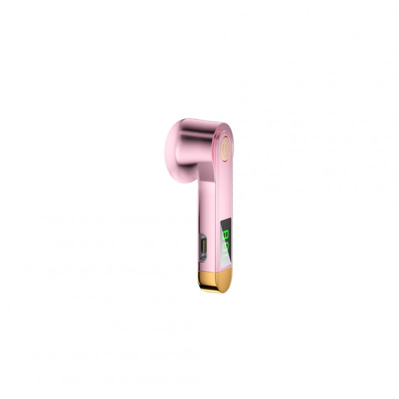 H01 Bluetooth-compatible  5.0  Earphones Low-latency Noise Cancelling Wireless Tws Led Digital Display Sports In-ear Headset H01 pink