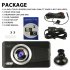 H17 4 inch Touch screen Car Dash Cam Super Night Vision Full HD 1080P Dual Lens Recording Driving Recorder Black
