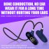 H18 Bone  Conduction  Earphones Wireless Bluetooth compatible Digital Display Waterproof Sports Headphones For Fitness Running H18 Geely Red