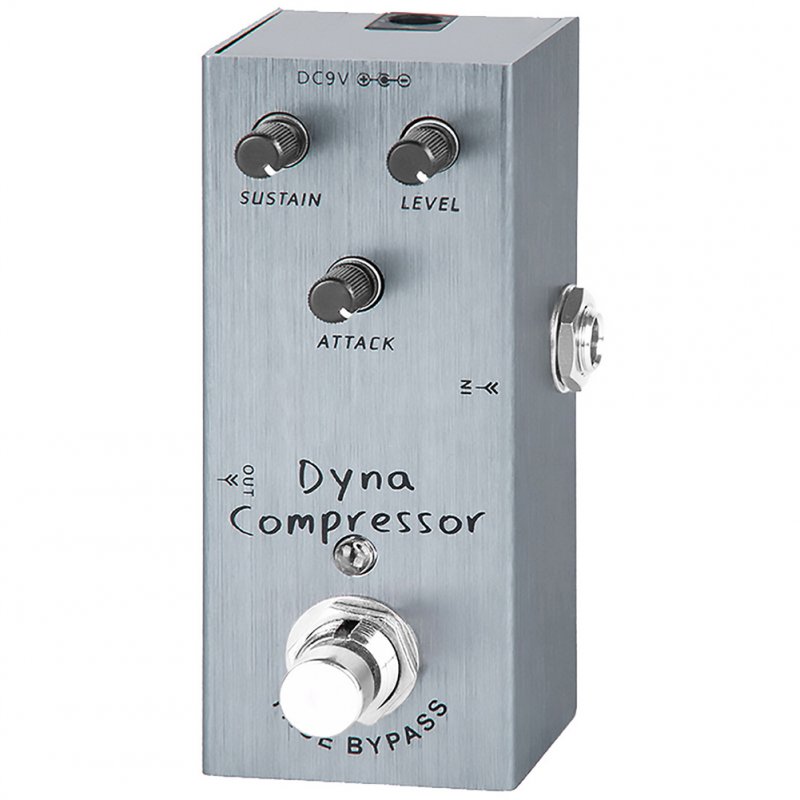 Dyna Compressor Overdrive Pedal Overdrive Volume Tone Knob Effect Pedals With Steel Metal Shell Electric Guitar Effects 