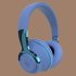 H2 Wireless Over Ear Headphones Low Latency Soft Ear Cups Brilliant Glow 24H Playtime Stereo Sound Headset For Smart Phone Computer Laptop black