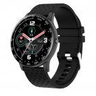 H30 Intelligent Watch Ip68 Waterproof Full Touch-screen Diy Dial Fitness Outdoor Sports Wristwatch Compatible For Android Ios Black Shell Black Belt